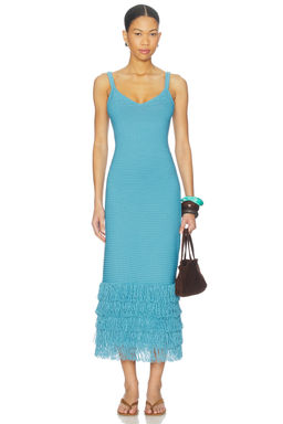 AMUR - Decker Fringe Midi Dress