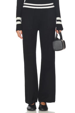 White + Warren - Cashmere Striped Wide Leg Pant