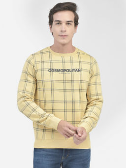 CRIMSOUNE CLUB - Mens Yellow Striped Sweatshirt