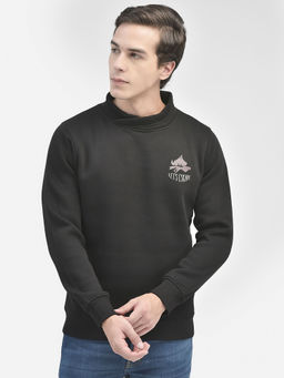 CRIMSOUNE CLUB - Mens Black Printed Sweatshirt