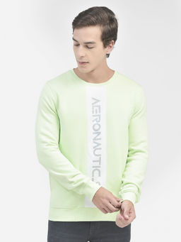 CRIMSOUNE CLUB - Mens Green Printed Sweatshirt