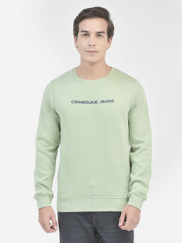 CRIMSOUNE CLUB - Mens Green Printed Sweatshirt