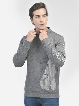 CRIMSOUNE CLUB - Mens Grey Printed Sweatshirt