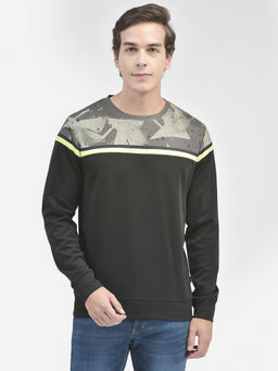 CRIMSOUNE CLUB - Mens Black Printed Sweatshirt