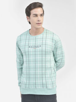 CRIMSOUNE CLUB - Mens Green Striped Sweatshirt