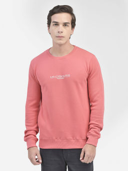 CRIMSOUNE CLUB - Mens Peach Printed Sweatshirt