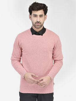 CRIMSOUNE CLUB - Mens Pink Cotton Sweater