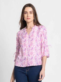 SHAYE - Pink Floral Print Top
