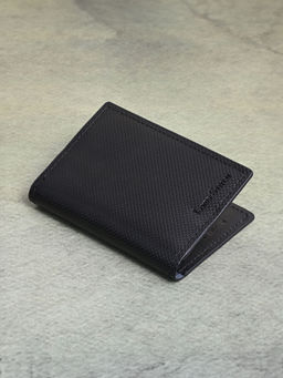 Louis Stitch - Mens Black Spanish Leather Two Fold Wallet