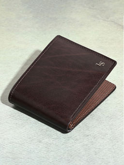 Louis Stitch - Mens Spanish Leather Brown Two Fold Wallet