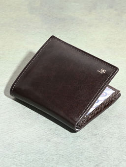 Louis Stitch - Men Brown Spanish Leather Bifold Wallet with Rfid Protection