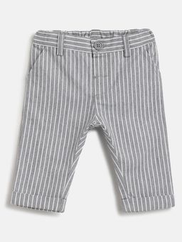 Chicco - Infant Boys Medium Grey Striped Trouser