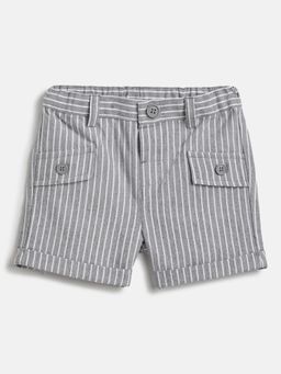 Chicco - Infant Boys Medium Grey Striped Shorts