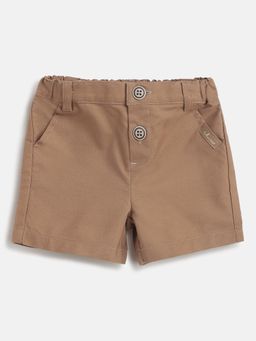 Chicco - Infant Boys Light Brown Solid Shorts