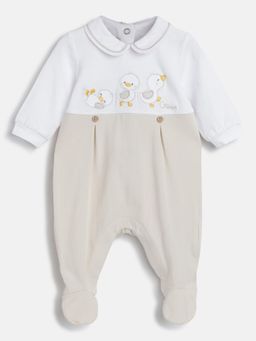 Chicco - Infants Medium Natural Applique Leg Opening Babysuit