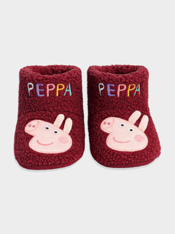Mi Arcus - Peppa Pig Patch Work Warm Booties- Maroon