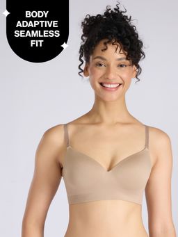 Nykd by Nykaa - Adapt360° Seamless NBL Multiway Non-Wired T-Shirt Bra With In-Built Padded Cups NYB428 D Nude