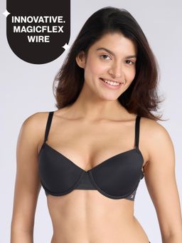 Nykd by Nykaa - Multiway Balconette Body Adaptive MagicFlex™ Wire Padded NBL T-Shirt Bra NYB460 Black