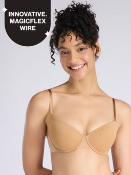 Nykd by Nykaa - Multiway Balconette Body Adaptive MagicFlex™ Wire Padded NBL T-Shirt Bra NYB460 Tan