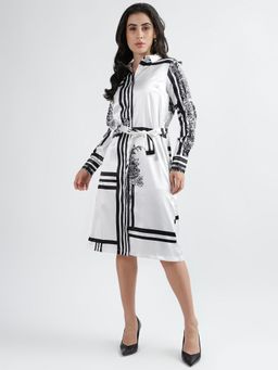 Iconics - Women Printed Collar Full Sleeves Dress (Set of 2)