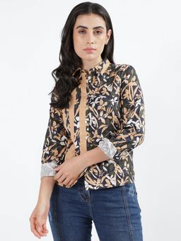 Iconics - Women Printed Collar Full Sleeves Shirt
