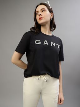GANT - Women Embroidered Round Neck Short Sleeves T-Shirt