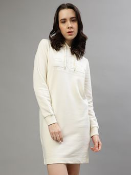 GANT - Women Embroidered Hooded Full Sleeves Dress