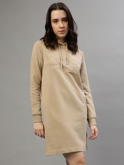 GANT - Women Embroidered Hooded Full Sleeves Dress