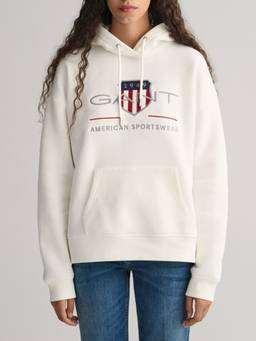 GANT - Women Embroidered Hooded Full Sleeves Sweatshirt