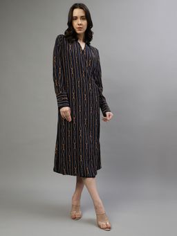 GANT - Women Printed Collar Neck Full Sleeves Dress