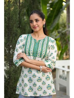 Rain & Rainbow - Printed Cotton Kurti