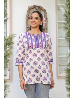 Rain & Rainbow - Printed Cotton Kurti