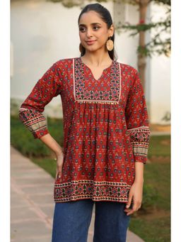 Rain & Rainbow - Printed Cotton Tunic