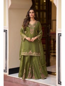 Autumnlane - Garcha Fern Kurta and Sharara with Dupatta