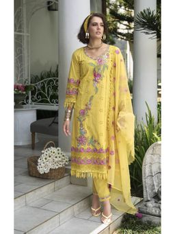 Autumnlane - Nayla Lime Embroidery Premium Lawn Kurta and Pant with Dupatta