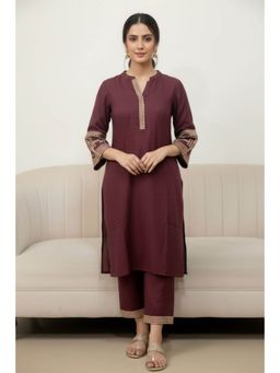 Autumnlane - Tina Choco Embroidered Co-Ord Set