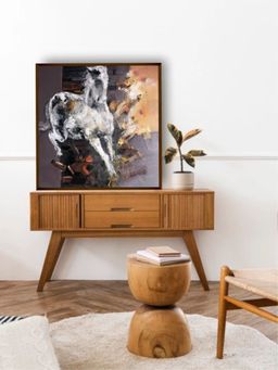 The Art House - Abstract Painting Multicolor (30X30 Inches)