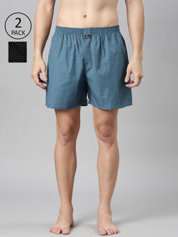 Classic Polo - Men Multi-Color All-Over Printed Cotton Boxers (Pack of 2 )