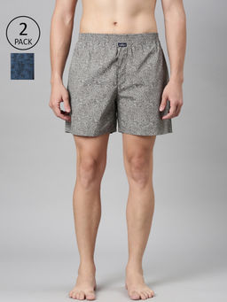 Classic Polo - Men Multi-Color All-Over Printed Cotton Boxers (Pack of 2 )