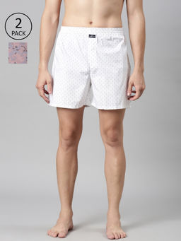 Classic Polo - Men Multi-Color All-Over Printed Cotton Boxers (Pack of 2 )