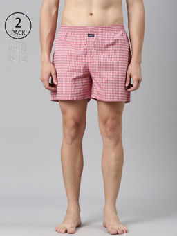 Classic Polo - Men Multi-Color Printed Cotton Boxers (Pack of 2 )