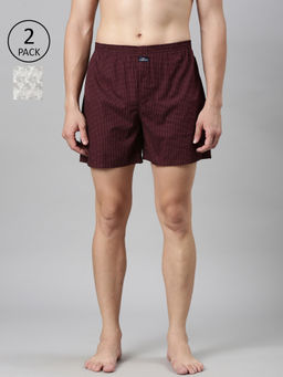 Classic Polo - Men Multi-Color All-Over Printed Cotton Boxers (Pack of 2 )