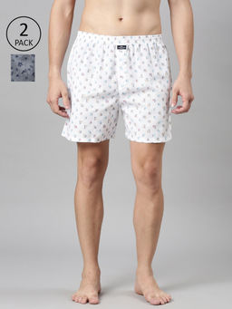 Classic Polo - Men Multi-Color All-Over Printed Cotton Boxers (Pack of 2 )
