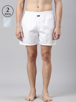 Classic Polo - Men Multi-Color All-Over Printed Cotton Boxers (Pack of 2 )