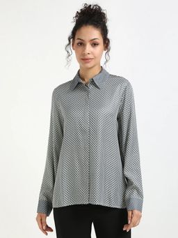 Tommy Hilfiger - White Printed Relaxed Fit Viscose Shirt