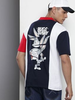 The Indian Garage Co - Men Boxy Fit Bugs Bunny Printed Polo T-Shirt
