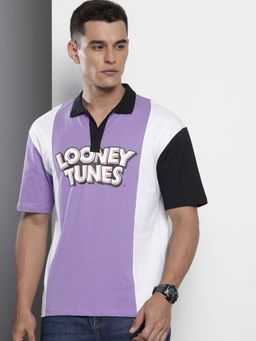 The Indian Garage Co - Men Boxy Fit Bugs Bunny Printed Polo T-Shirt