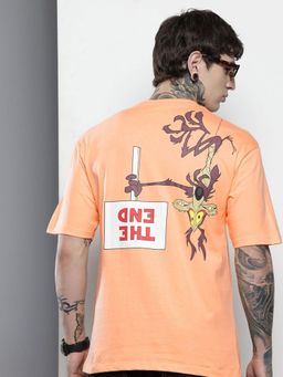 The Indian Garage Co - Men Boxy Fit Looney Tunes Printed Crew Neck T-Shirt