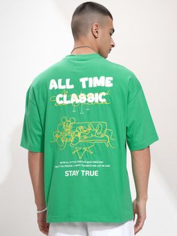 HIGHLANDER - Men Green Character T-Shirt