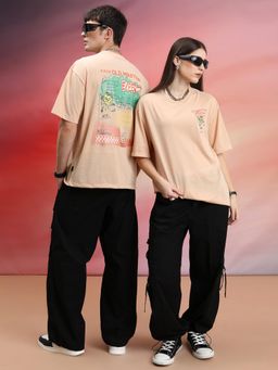 HIGHLANDER - Unisex Beige Printed T-Shirt